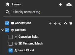 3D Gaussian Splatting visualization in Pix4Dcloud